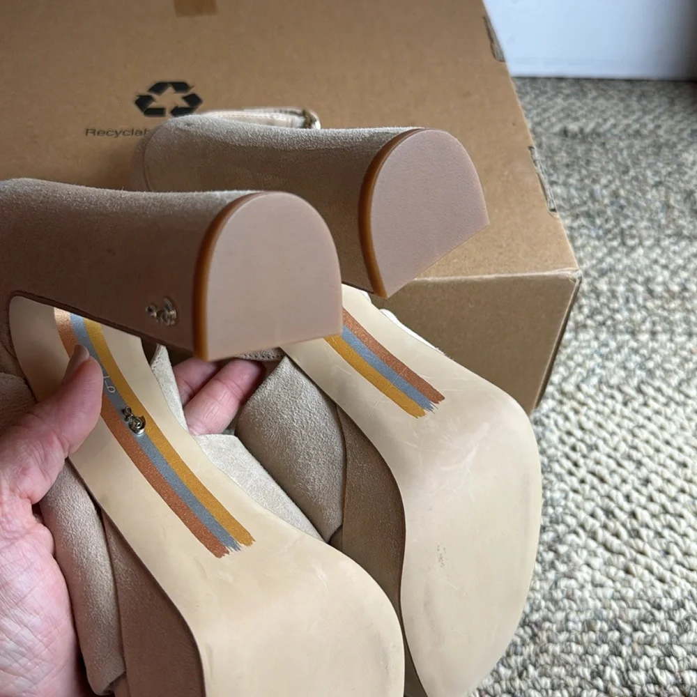 Sam Edelman Women's Kristen Platform Sandal, Cappuccino, Size 9